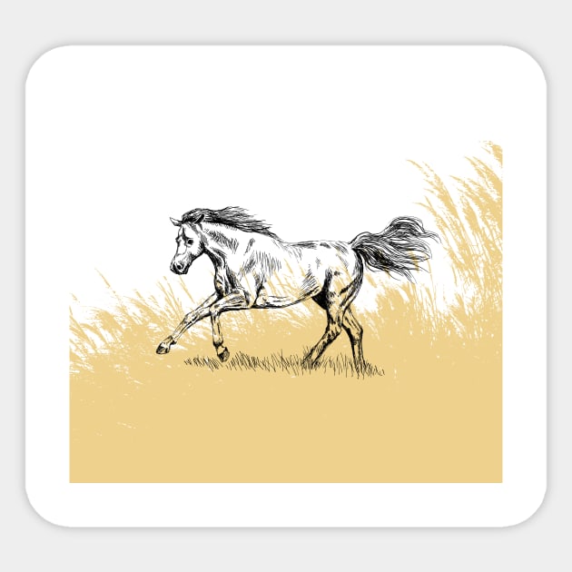 Horse print Sticker by rachelsfinelines